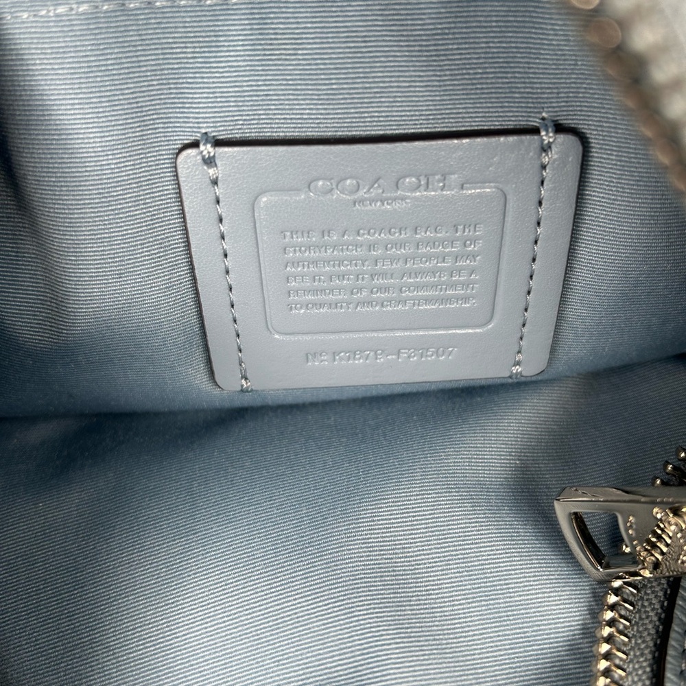 Coach WOMENS ABBY DUFFLE SHOULDER BAG PALE BLUE - Picture 11 of 15
